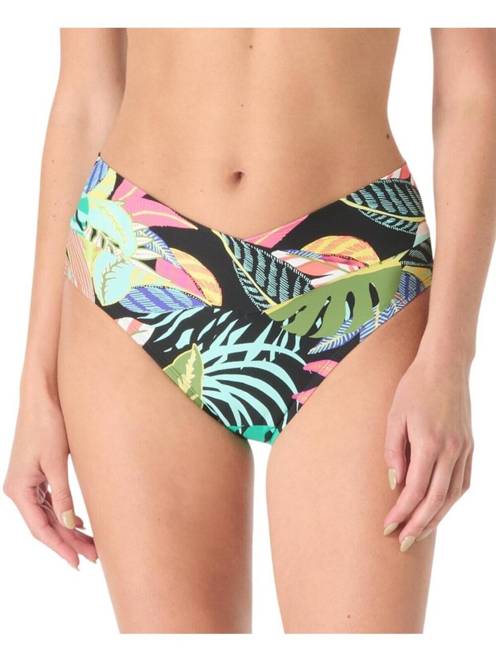NWT Coco Reef Serene Printed Bikini Bottoms U3C480 Black Multi 2XL